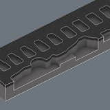 Wera 9720 Inserto De Espuma 8000 A Zyklop Trinquete 1/4" Juego 1, 37 Piezas, Juego De Herramientas Negro/Gris, Juego De Trinquete Y Vaso, En Inserto De Espuma Para Carro De Taller