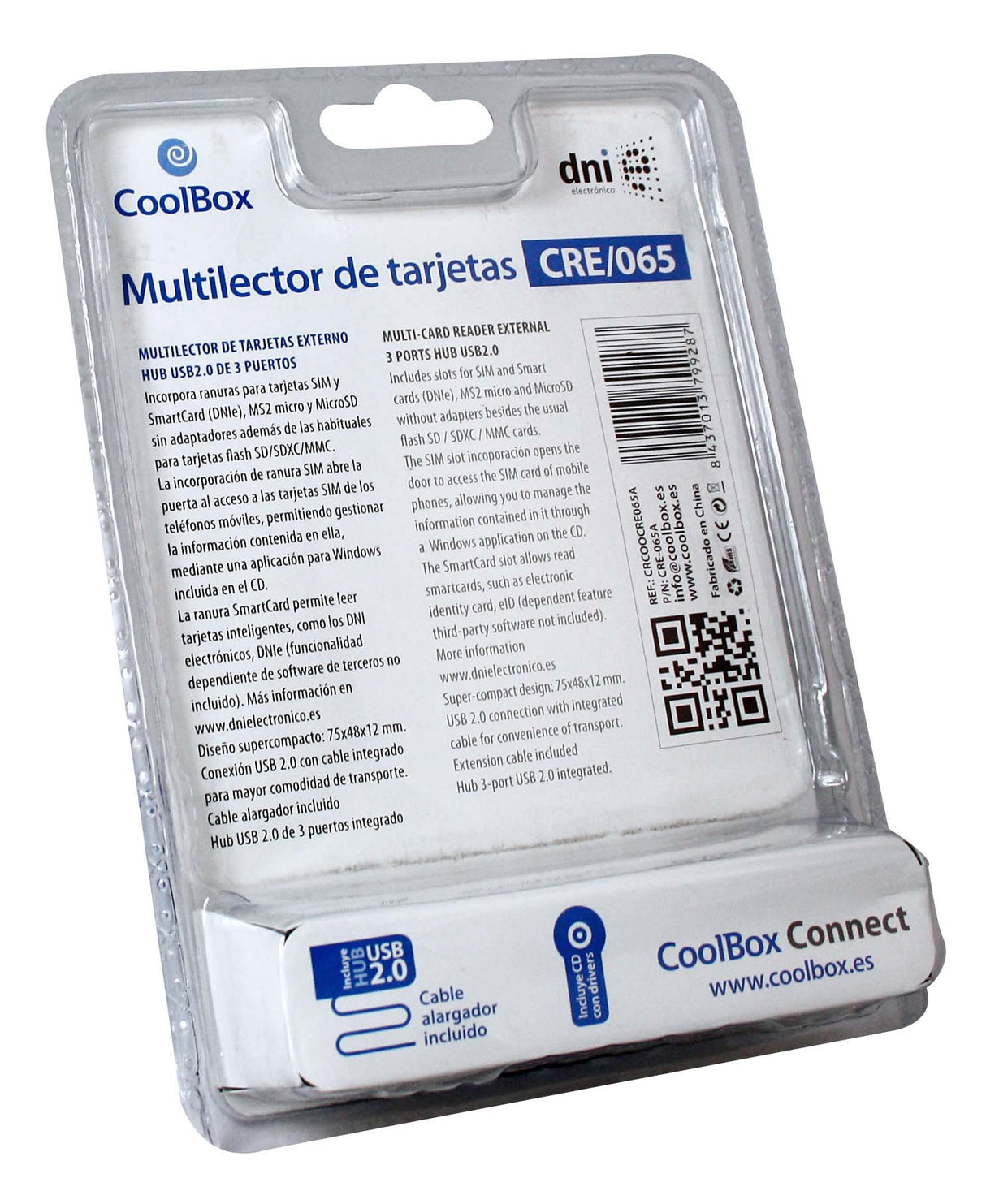 EAN 8437013799287 - CoolBox CRE-065 lector de tarjeta USB 2.0 Negro imagen 3