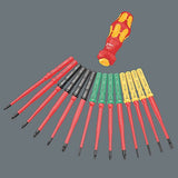 Wera Kraftform Kompakt Turbo I 1 Buscador De Herramientas, 16 Piezas, Llave De Vaso Rojo/Amarillo, 16 Piezas 5006640001