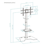 Soporte Suelo "Minos" 37-70" Rotación 90°