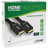 Cable Hdmi Activo De Inline Con Ethernet Macho Negro 40m