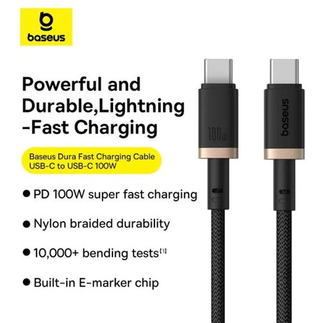 EAN 6932172669843 - Baseus P10377803U01-02 cable USB USB 2.0 2 m USB C 0,48 Gbit/s 100 W Negro, Oro imagen 10
