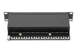 Patch Panel Digitus Cat5e 12port 1u Blindado, Negro, 10 ''