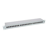 Patch Panel Inline Cat.6 24 Puertos 19" 1he Gris Claro Ral7035