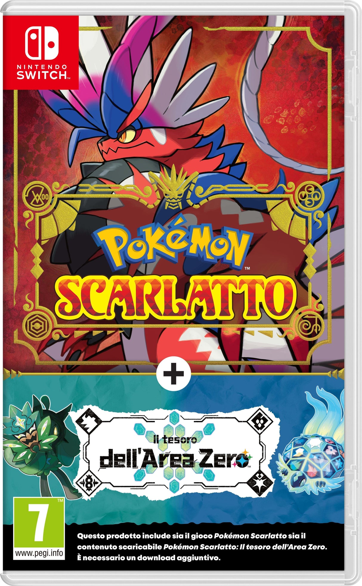 Switch Pokemon Scarlatto + Dlc Il Tesoro Dell'Area Zero
