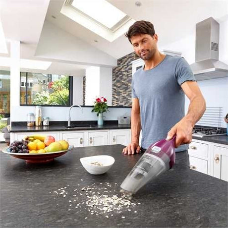 EAN 5035048697993 - Black & Decker NVC115W aspiradora de mano Gris, Púrpura Sin bolsa imagen 2