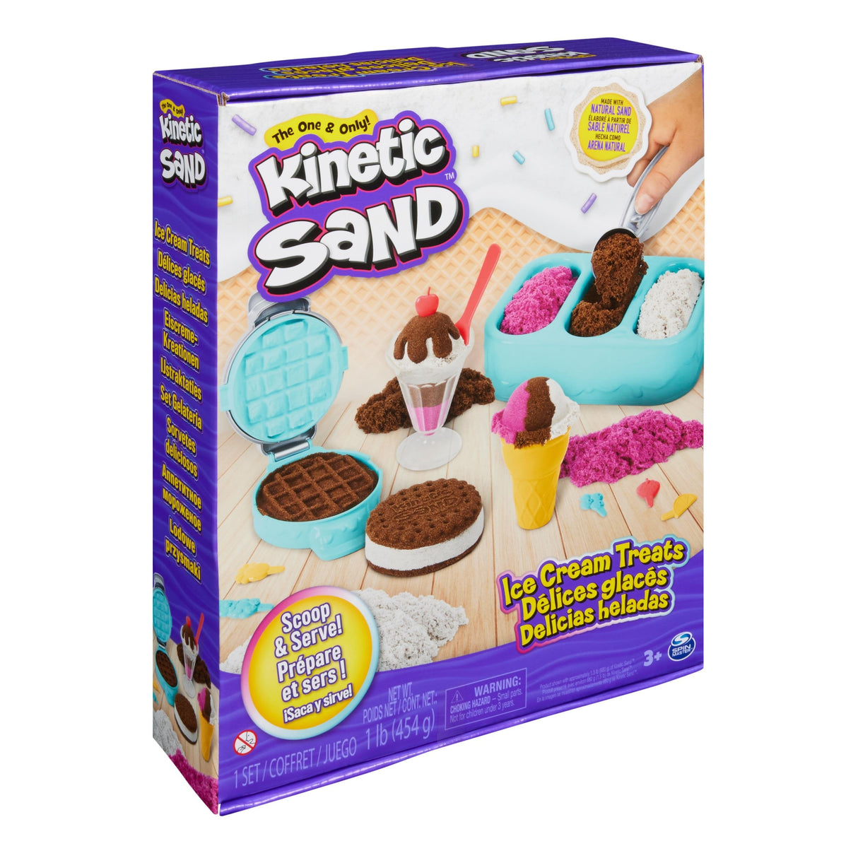 Spin Master Kinetic Sand - Set De Helados, Arena De Juego 454 Gramos De Arena 6068200