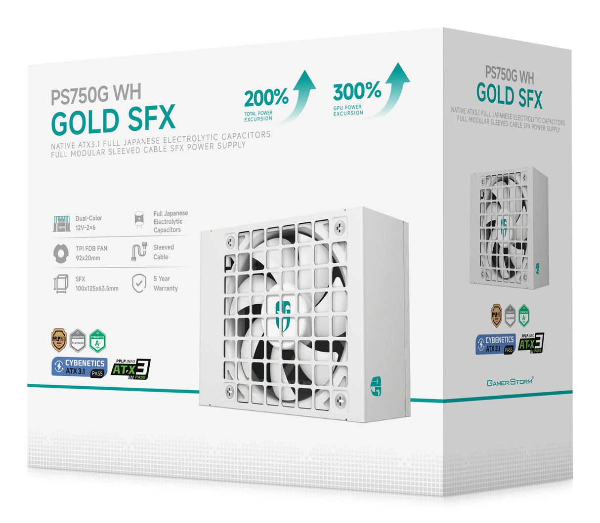 750w Deepcool Ps750g Wh Sfx Atx3.1 Full Modular 80 Plus Gold White