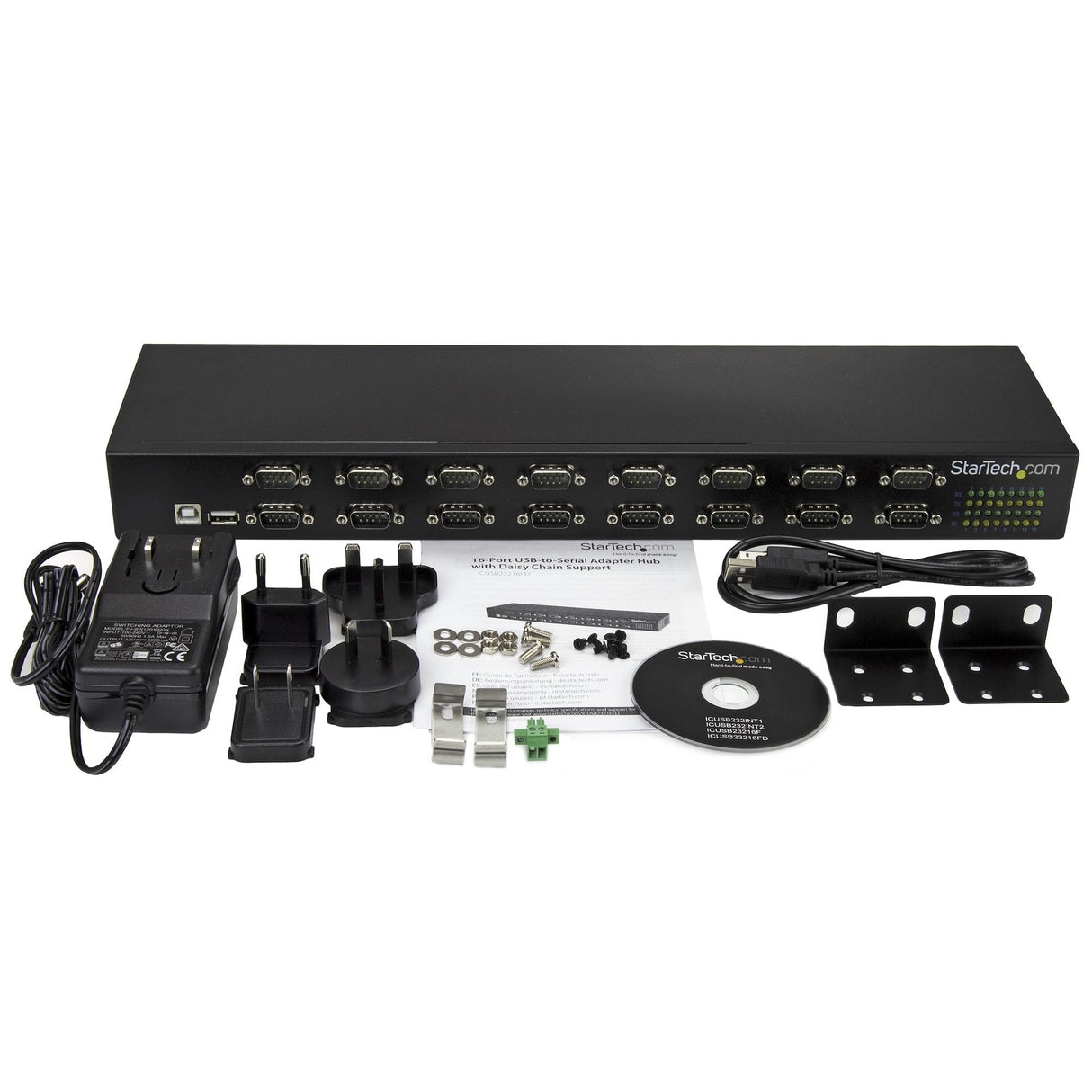 Adaptador Usb A Concentrador   Ext  De 16 Puertos Serie