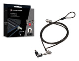 Cable De Seguridad Conceptronic Custodio02bnmt Doble Cabezal Con Llave Compatible Con Llave Maestra