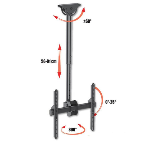 EAN 8057685309333 - Techly ICA-CPLB 944S soporte para pantalla de señalización 139,7 cm (55") Negro imagen 10