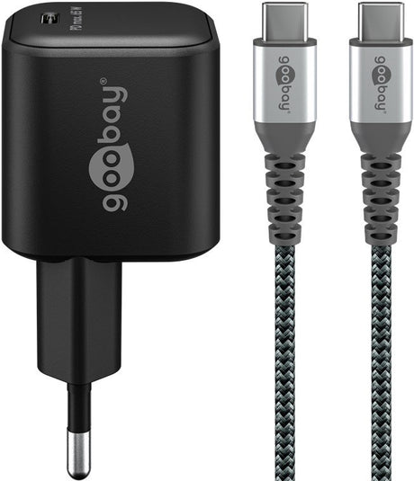 EAN 4040849747748 - Goobay 74774 cargador de dispositivo móvil Universal Negro Corriente alterna Carga rápida Interior imagen 1