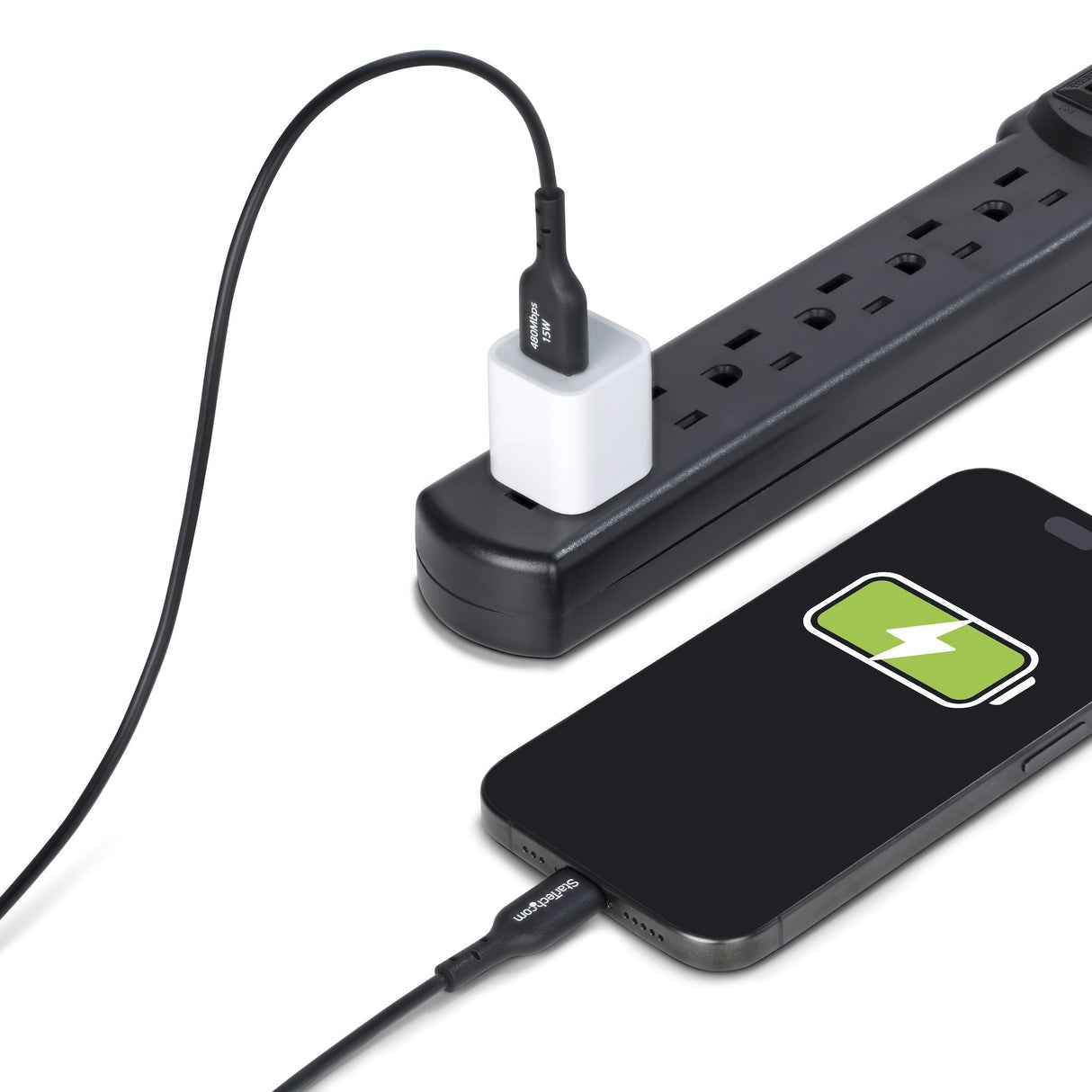 Cable Cargador Usb-A A Usb-C De 1m - Usb-A A Usb Tipo C M/M - Negro