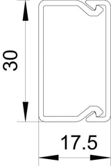 Obo Wdk15030gr Wand-U.Deckenkanal M.Bodenlochung 15x30x2000 Pvc 6025005