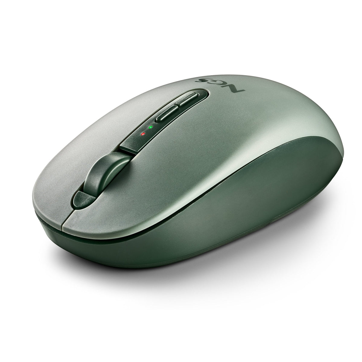 Ratón Ergonómico Inalámbrico Ngs Fog Dual Fogdualgreen Silencioso Hasta 1600 Dpi Verde