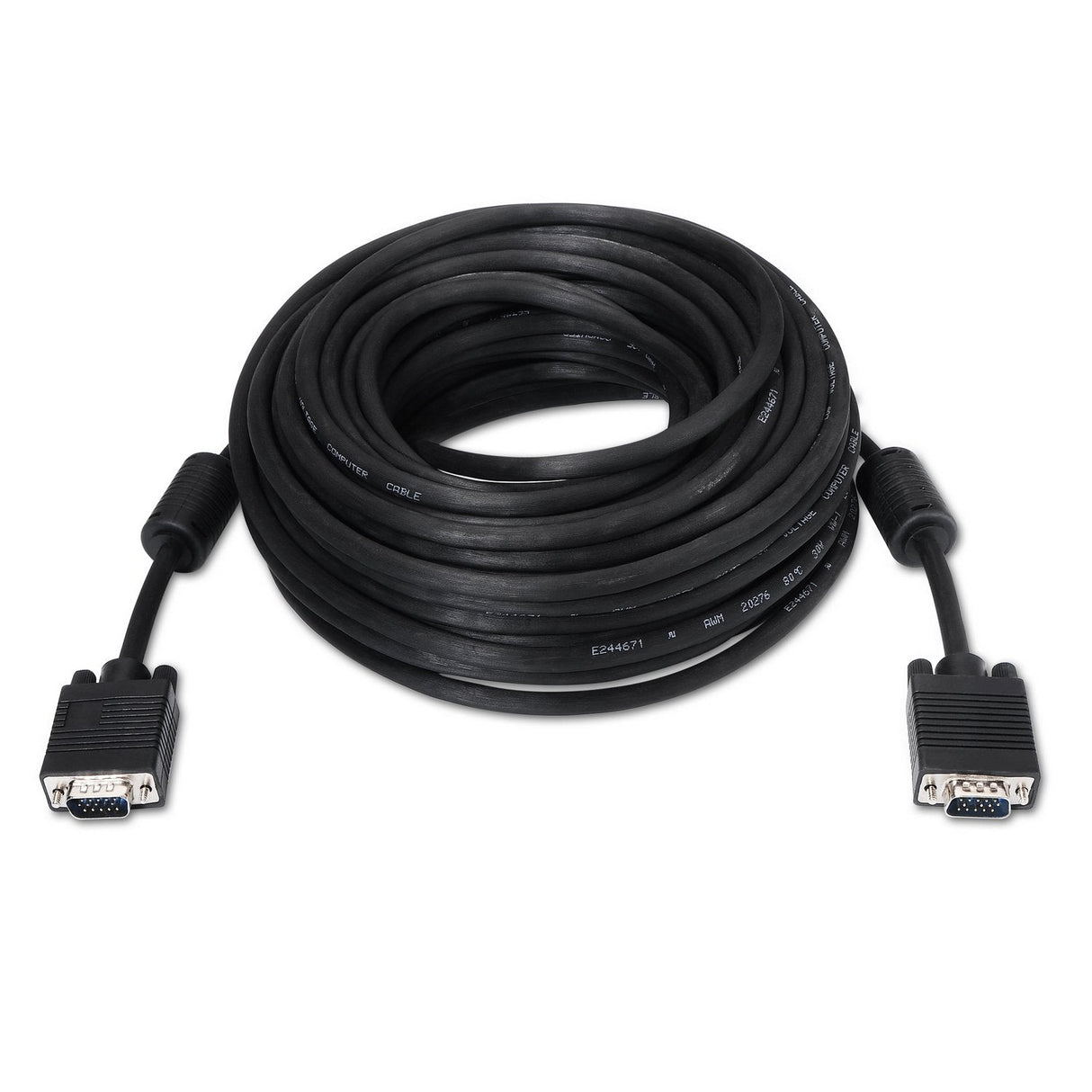 Aisens Cable Svga Con Ferrita - Hdb15/Macho-Hdb15/Macho - 20m - Negro