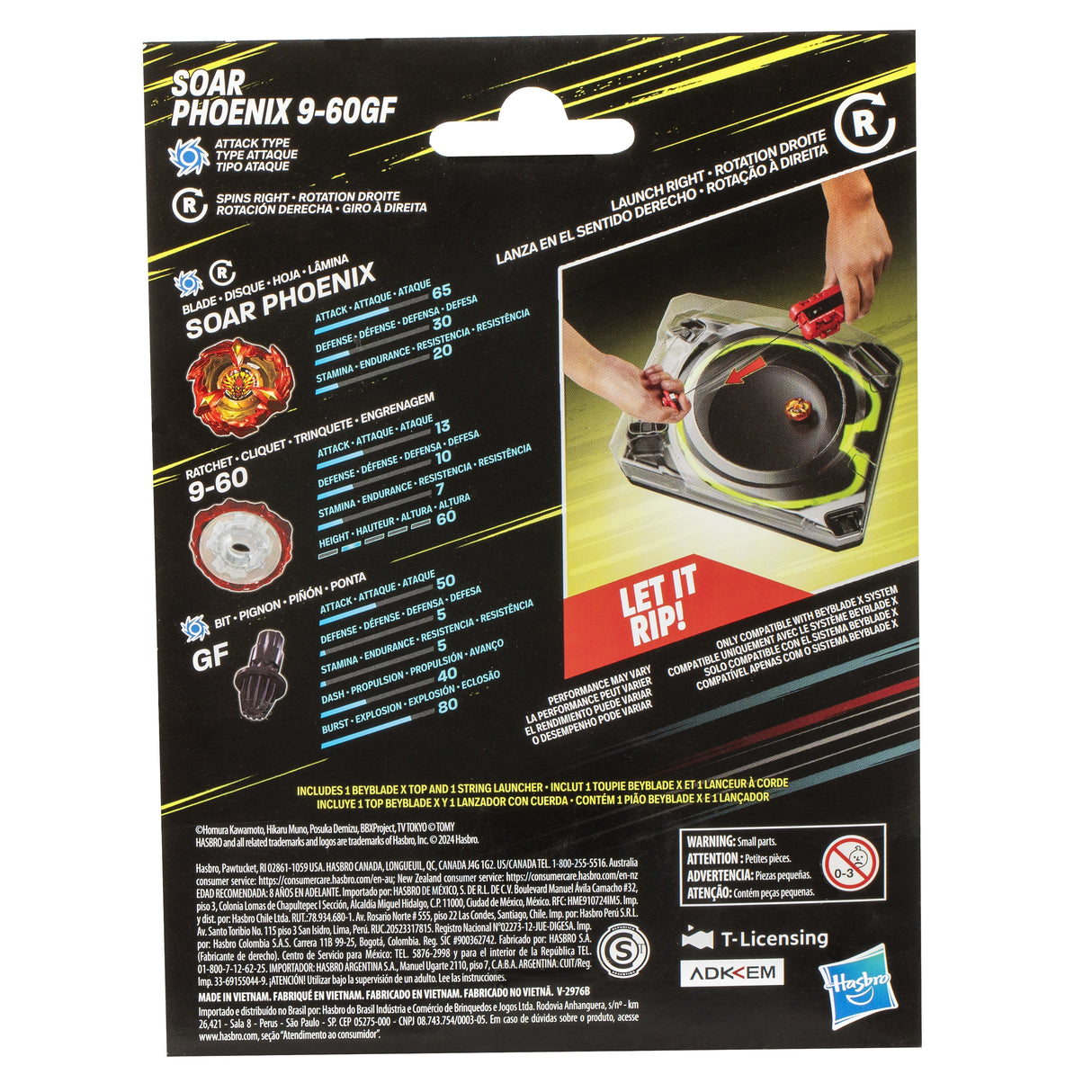 Hasbro Beyblade X Soar Phoenix Deluxe String Starter Set, Juego De Habilidad F9324eu4