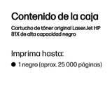EAN 0193808119774 - HP 81X High Yield Black Original LaserJet Toner Cartridge cartucho de tóner 1 pieza(s) imagen 2