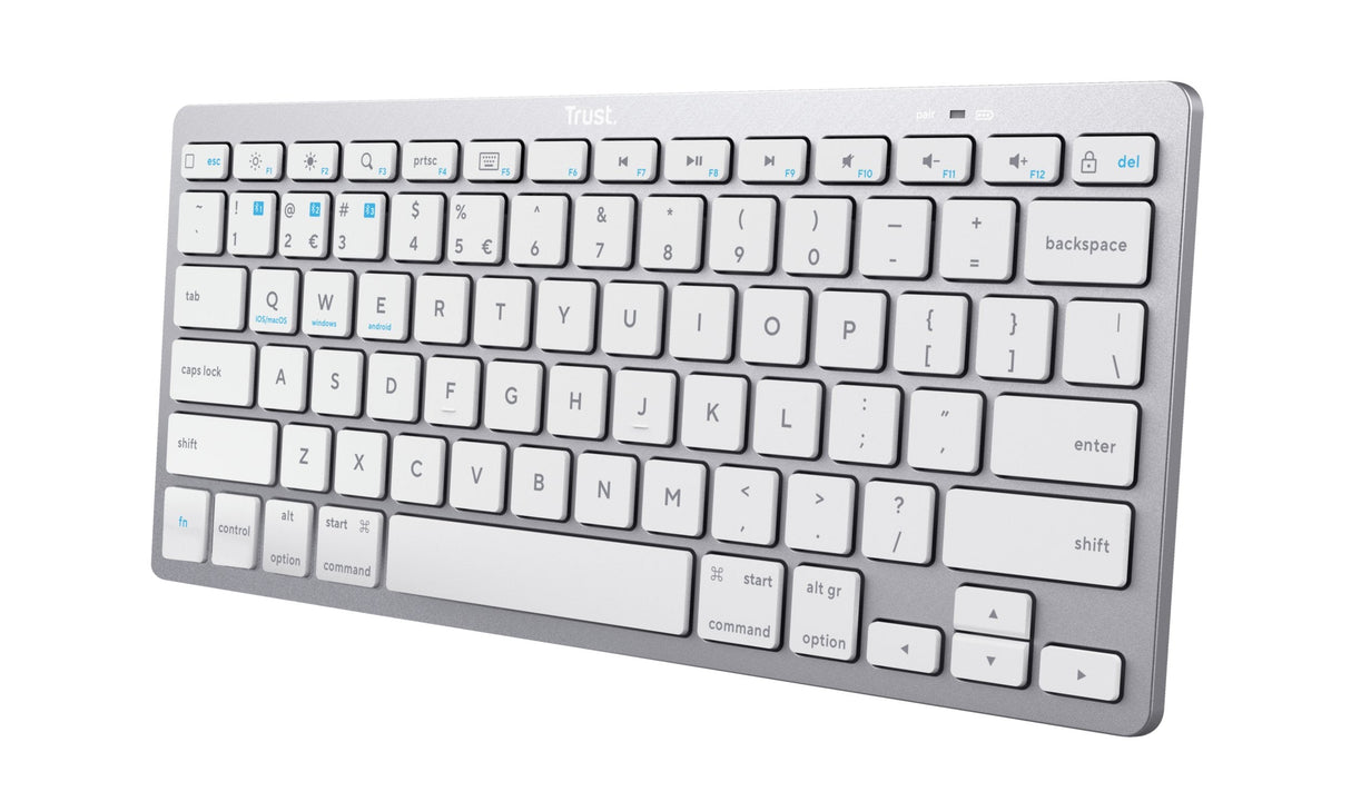 EAN 8713439246544 - Trust 24654 teclado Oficina QWERTY Español Plata, Blanco imagen 1