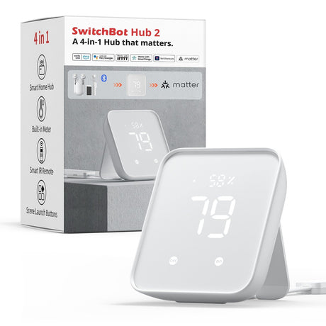 EAN 0850046603228 - SwitchBot HUB 2 transmisore smart home Inalámbrico Montado en pared IR inalámbrico imagen 2