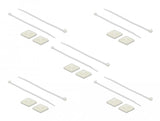 Base De Montaje Delock 30 X 30 Mm Con Brida Para Cables L 200 X A 4,8 Mm Blanco 10 Piezas