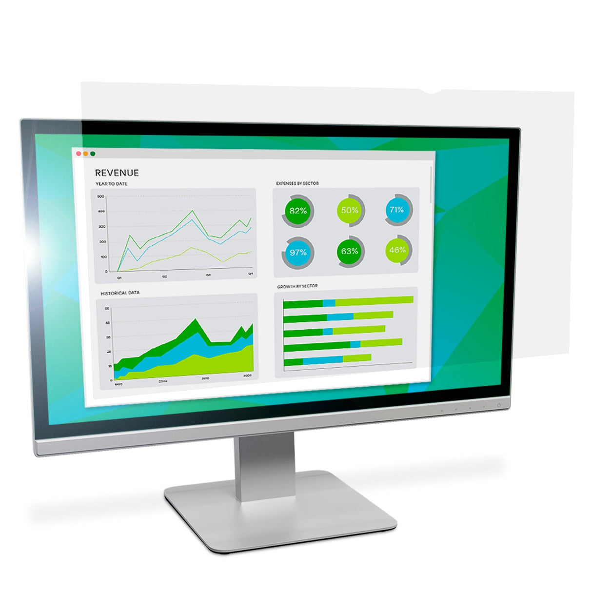3m Filtro Antirreflejos De Para Monitor De Escritorio Con Pantalla Panorámica De 24"