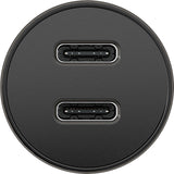 Cargador Rápido Para Coche Goobay Dual Usb-C De 30 Vatios, Pd Negro, 2x Usb-C, Suministro De Energía, 12/24 Voltios 59705