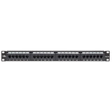 Patchpanel 1u Cat5e  Unshielded 24 Ports - Black -