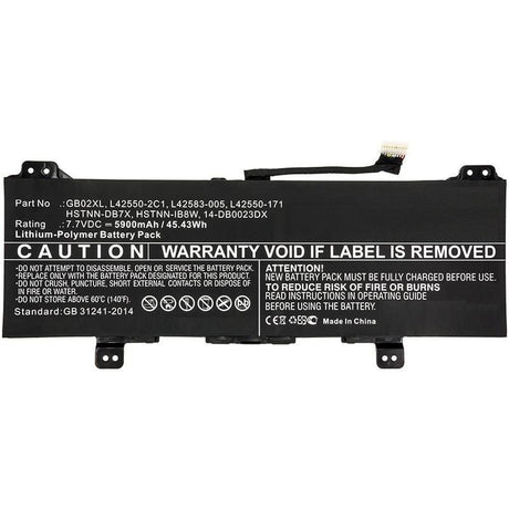 EAN 5704174857235 - CoreParts MBXHP-BA0215 refacción para laptop Batería imagen 1