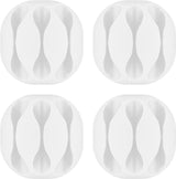 Juego De 4 Piezas Para Organizar Y Sujetar Cables, Extraíble, Gestión De Cables 3 Ranura, Blanco  Blister