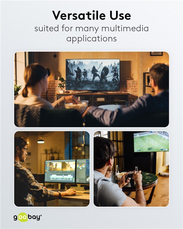 Goobay Displayport Cable 2.0 2.1, 80 Gbit S