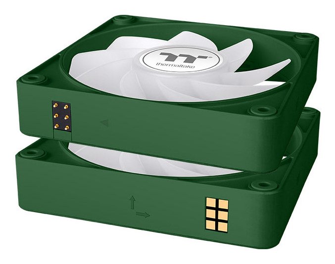 Ventilador De Refrigeración Para Pc Thermaltake Ct140 Ex Reverse Argb Sync, Color Verde Carrera, Paquete De 3, 140 Mm Cl-F230-Pl14rg-A