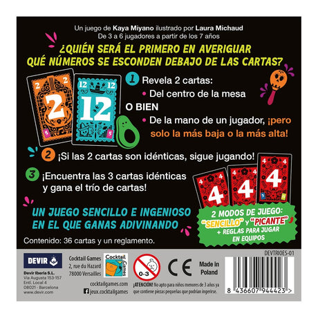 EAN 8436607944423 - Devir Trio 15 min Juego De Cartas Deducción imagen 5