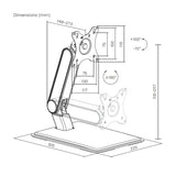 Aisens Soporte De Mesa Pro Contrapeso Inclinable Para Monitor/Pos 8kg De 17-32, Negro