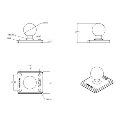 EAN 0793442907623 - RAM Mounts RAM-B-347U accesorio o pieza para soporte imagen 4