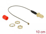Delock Antena Cable Sma Mampara Hembra Núcleo De Ferrita A Mhf® I Macho 1.13 10 Cm Longitud De Hilo 10 Mm