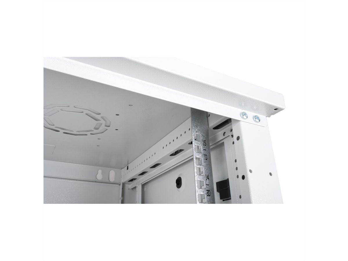 Roline 19-Zoll Wandgehuse Basic Plus 18he, 600x450 Bxt Grau
