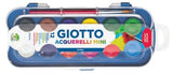 Giotto Acuarelas En Pastillas Mini 23mm Estuche 12 + Pincel C/Surtidos