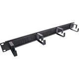 Placa Pasamuros Inline 19" Con Cepillo, 1u, Negro Ral 9005