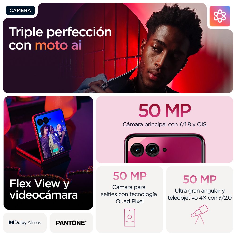 EAN 0840023294747 - Motorola razr 60 ultra 17,7 cm (6.96") SIM doble Android 15 5G USB Tipo C 16 GB 512 GB 4700 mAh Rosa imagen 33