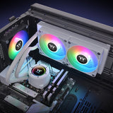 Thermaltake Th240 V2 Argb Sync All-In-One Liquid Cooler Snow Edition, Blanco