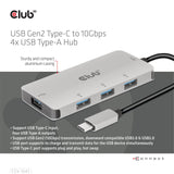 EAN 8719214472375 - CLUB3D CSV-1547 hub de interfaz USB 3.2 Gen 2 (3.1 Gen 2) Type-C 10000 Mbit/s Negro, Plata imagen 6