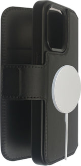 Infinite Milan Iphone 16 Pro  Black Wallet Cover. Material: