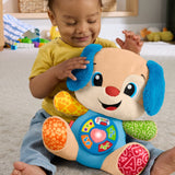 Fisher-Price Learning Fun Dog, Cuddly Toy Blue/Light Brown Jfd20