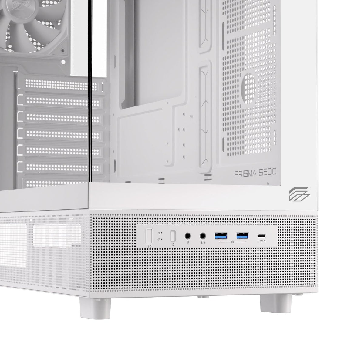 Caja Pc Atx Semitorre Einarex S500 Core C-Templado Blanca Excs-Pr-500c-W