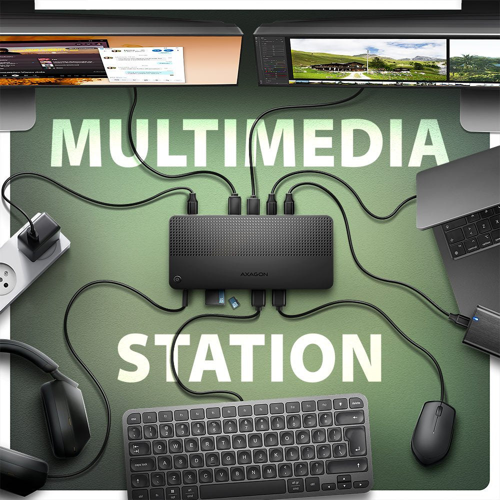 Hmc-U4 Hub Multiportátil Usb 12 En 1 Usb 4.0 40 Gbps Lan Hdmi Dp Pd Audio