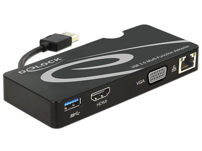 Delock Adaptador Usb 3.0 > Hdmi / Vga + Gigabit Lan + Usb 3.0