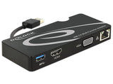 Delock Adaptador Usb 3.0 > Hdmi / Vga + Gigabit Lan + Usb 3.0
