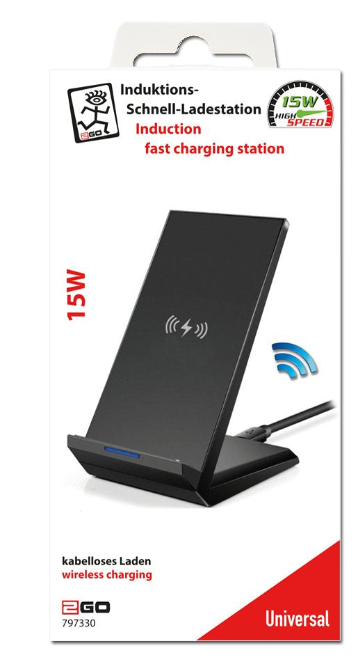 Cargador 2go 797330 Negro Usb Inalámbrico Para Smartphone Carga Rápida Interior