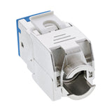 8 Piezas Pack Jack Inline Keystone Rj45, Blindado, Cat.6a, Azul